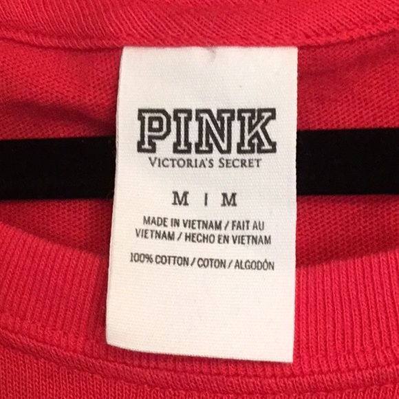 NWOT PINK VICTORIA’S SECRET Red Long Sleeve TOP - Picture 4 of 8